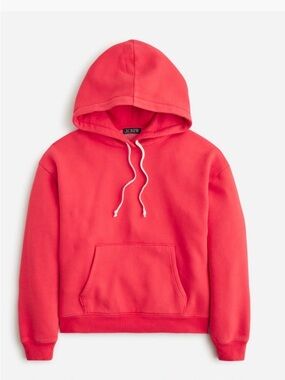 J. Crew Heritage Fleece Hoodie Size M Festival Red EUC